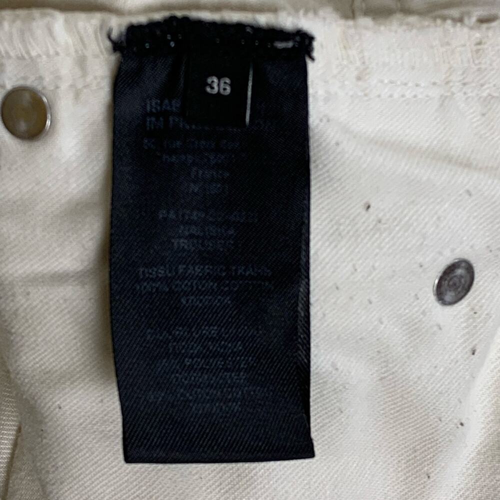 Isabel Marant White Cropped Jeans Size US 4  FR  36 High Rise Raw Hem Granny - Picture 5 of 9
